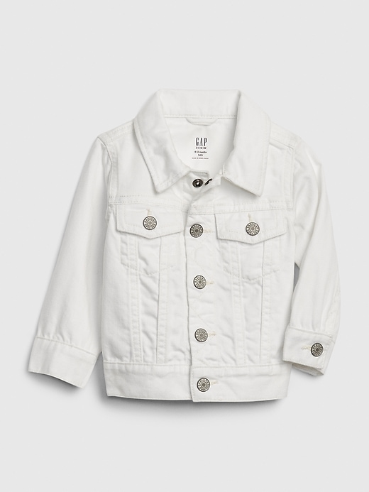 Image number 1 showing, Baby White Denim Jacket