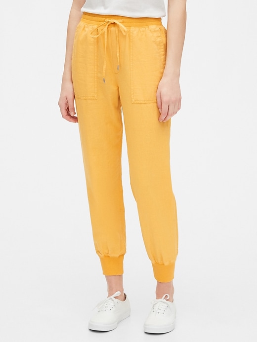 Utility Joggers in Linen Cotton