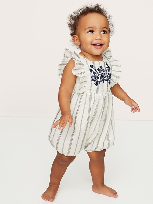 Image number 4 showing, Baby Striped Shorty One-Piece