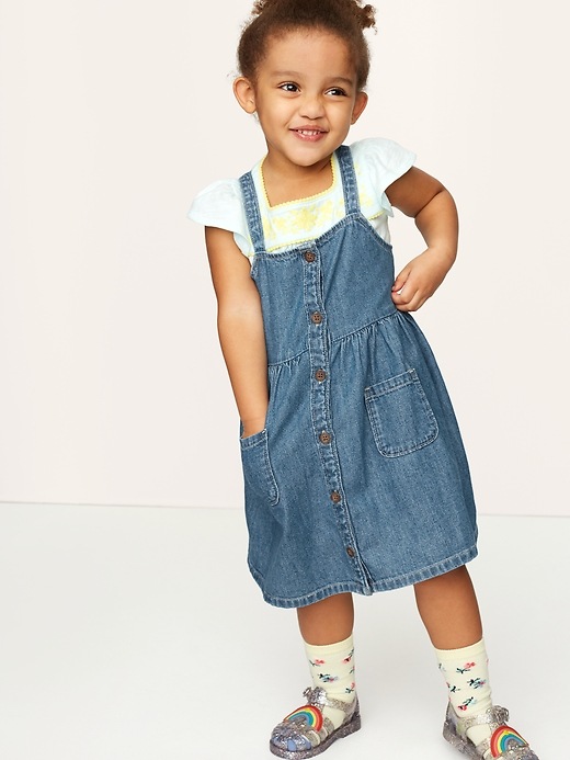 Image number 4 showing, Toddler Denim Dress