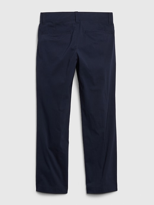 2 of 8 showing, with the color blue of product Kids Straight Hybrid Tech Pants with QuickDry