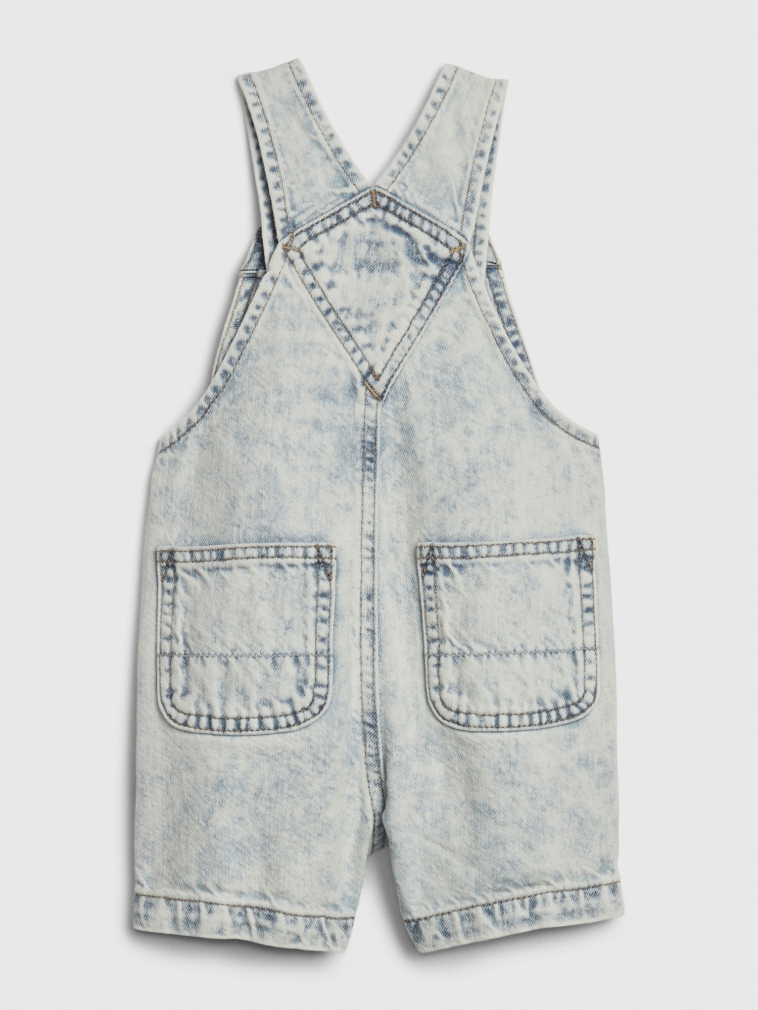 baby denim shortalls
