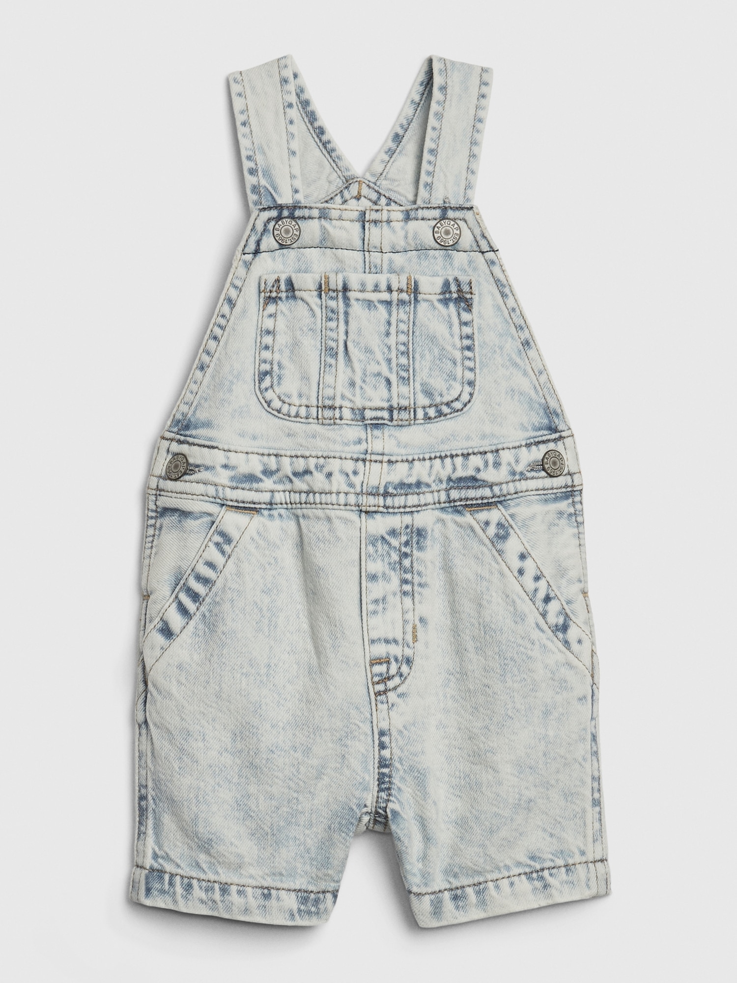 baby denim shortalls