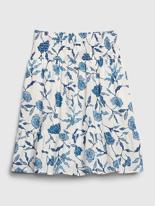 Image number 2 showing, Smocked Print Mini Skirt