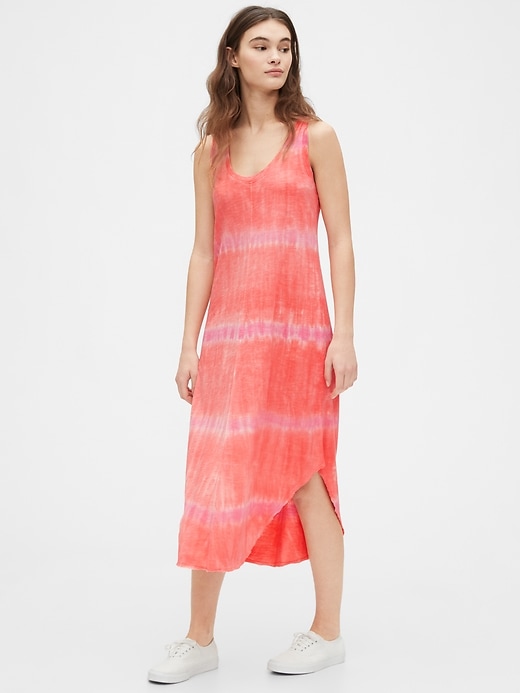 View large product image 1 of 1. Scoopneck Tie-Dye Midi Dress