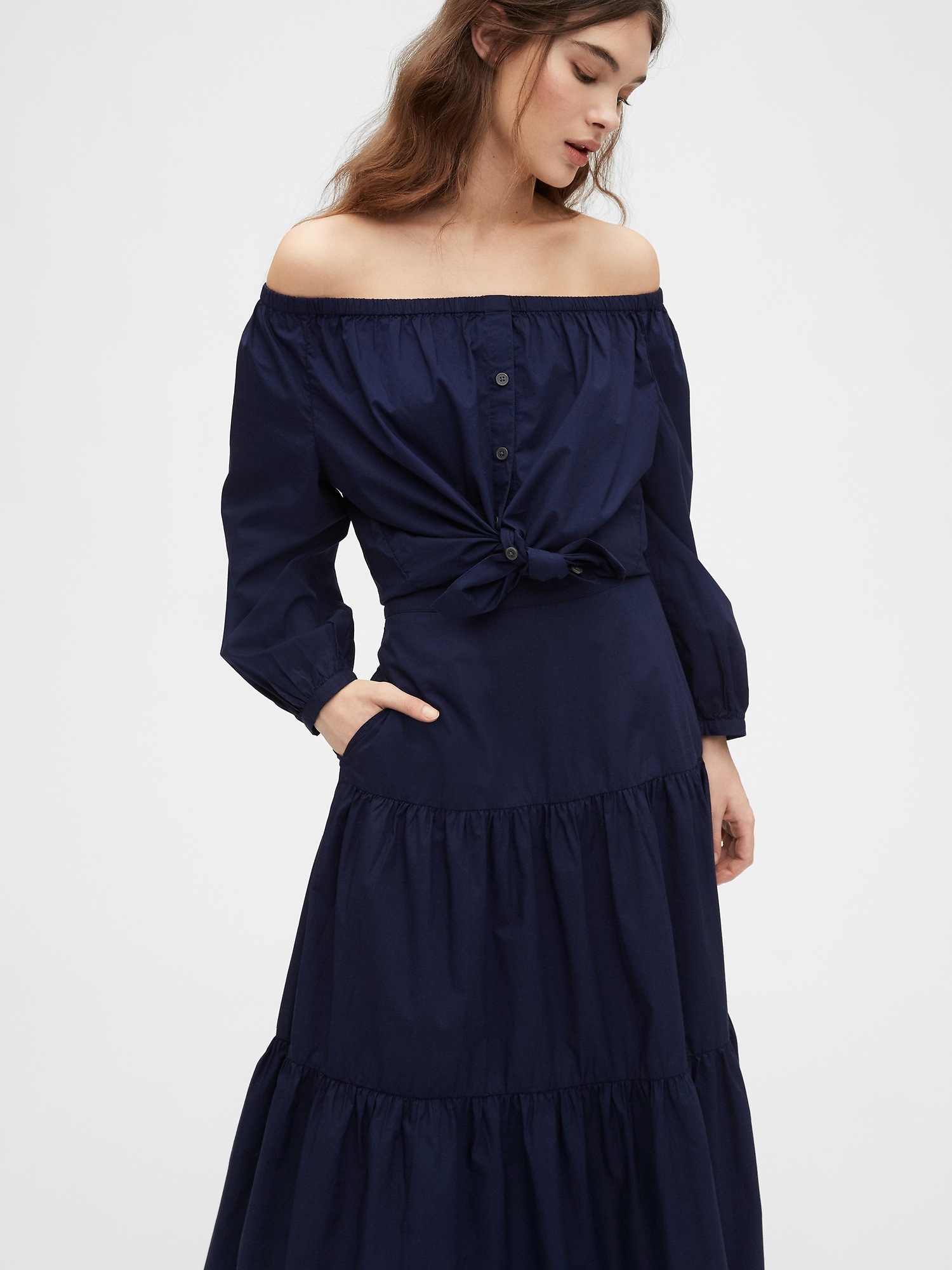 gap tiered maxi dress