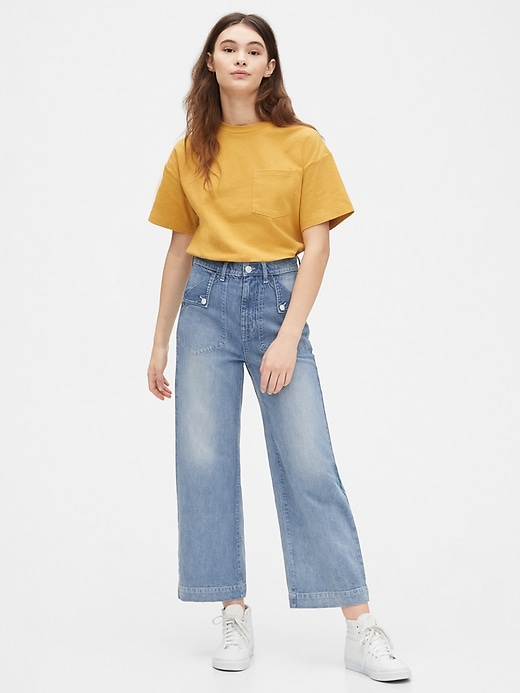 Image number 3 showing, Sky-High Wide-Leg Jeans