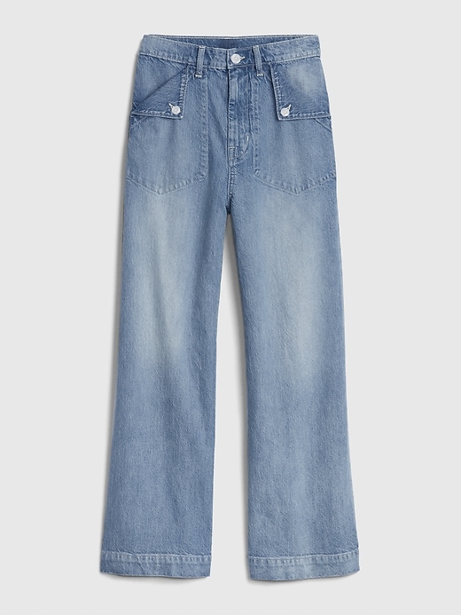 Image number 6 showing, Sky-High Wide-Leg Jeans
