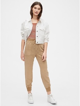 Utility Joggers in Linen Cotton Gap
