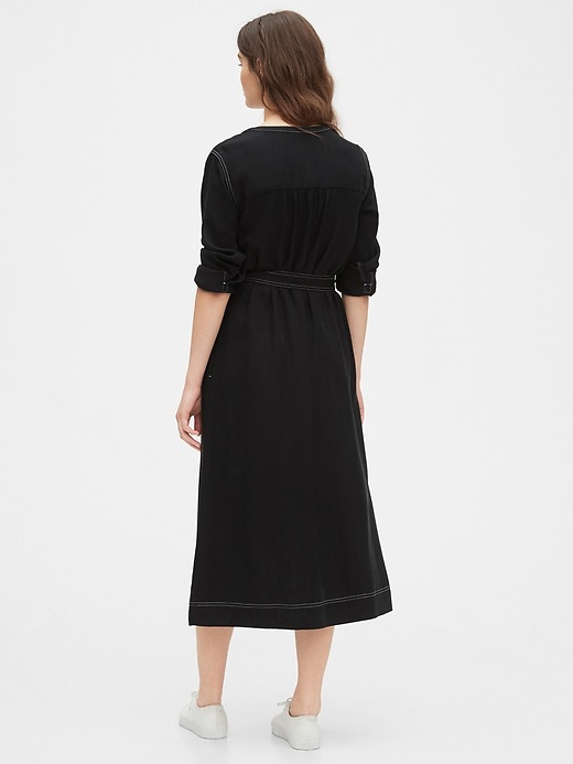 Image number 2 showing, Button Front Midi Shirtdress in TENCEL&#153