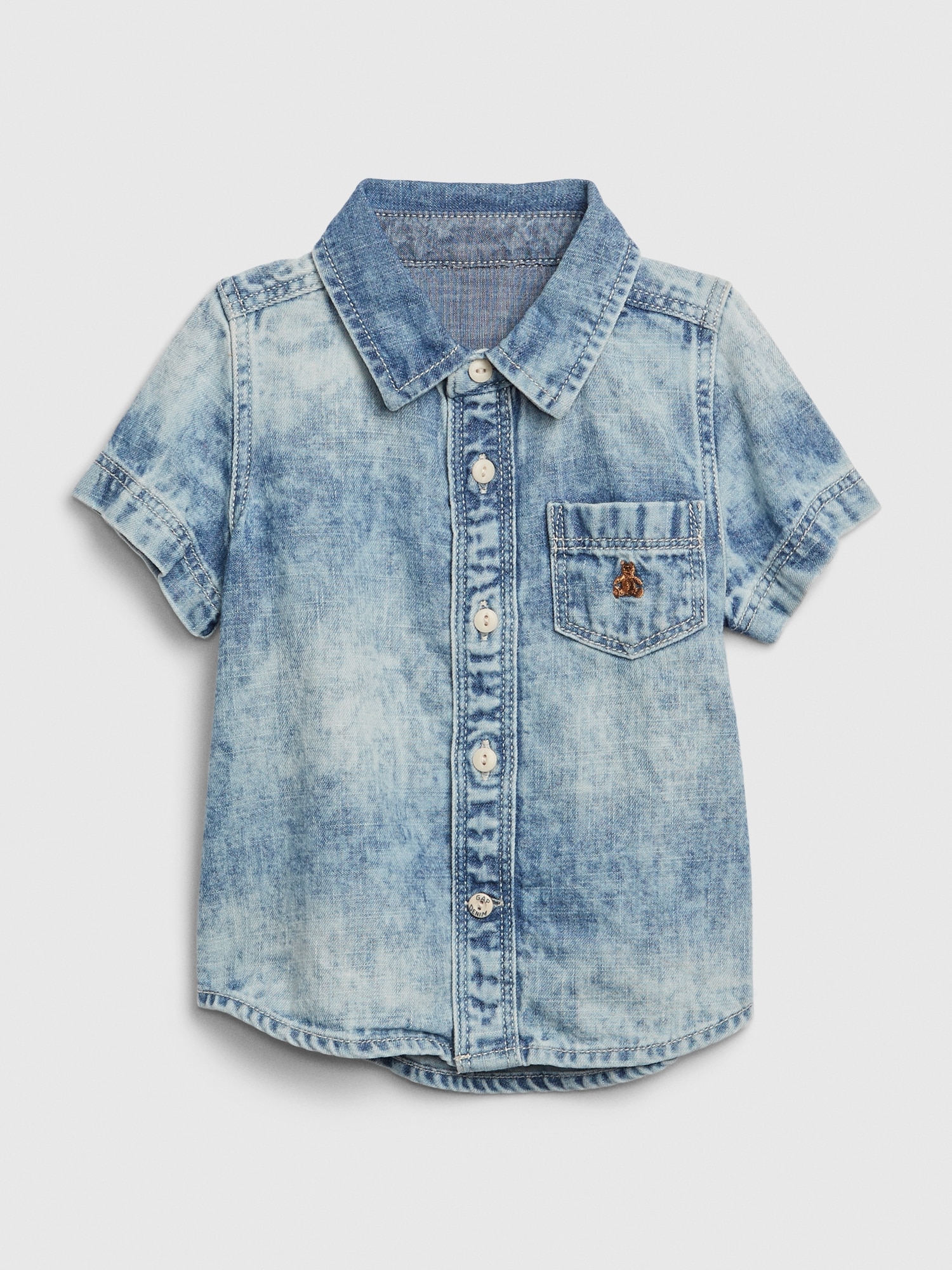 Baby Denim Short Sleeve Shirt Gap