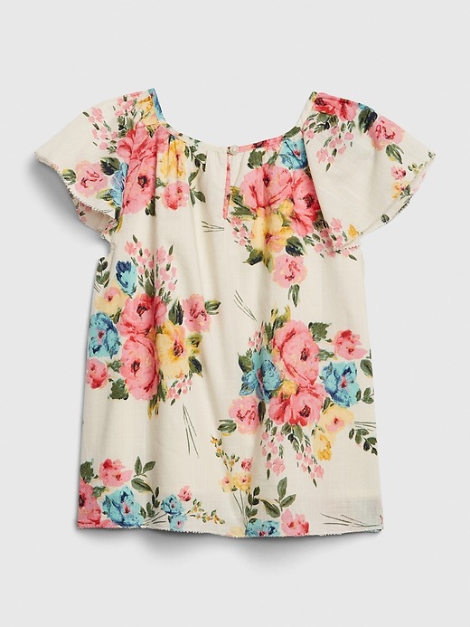 2 of 8 showing, with the color ivory frost of product Kids Floral Raglan Top