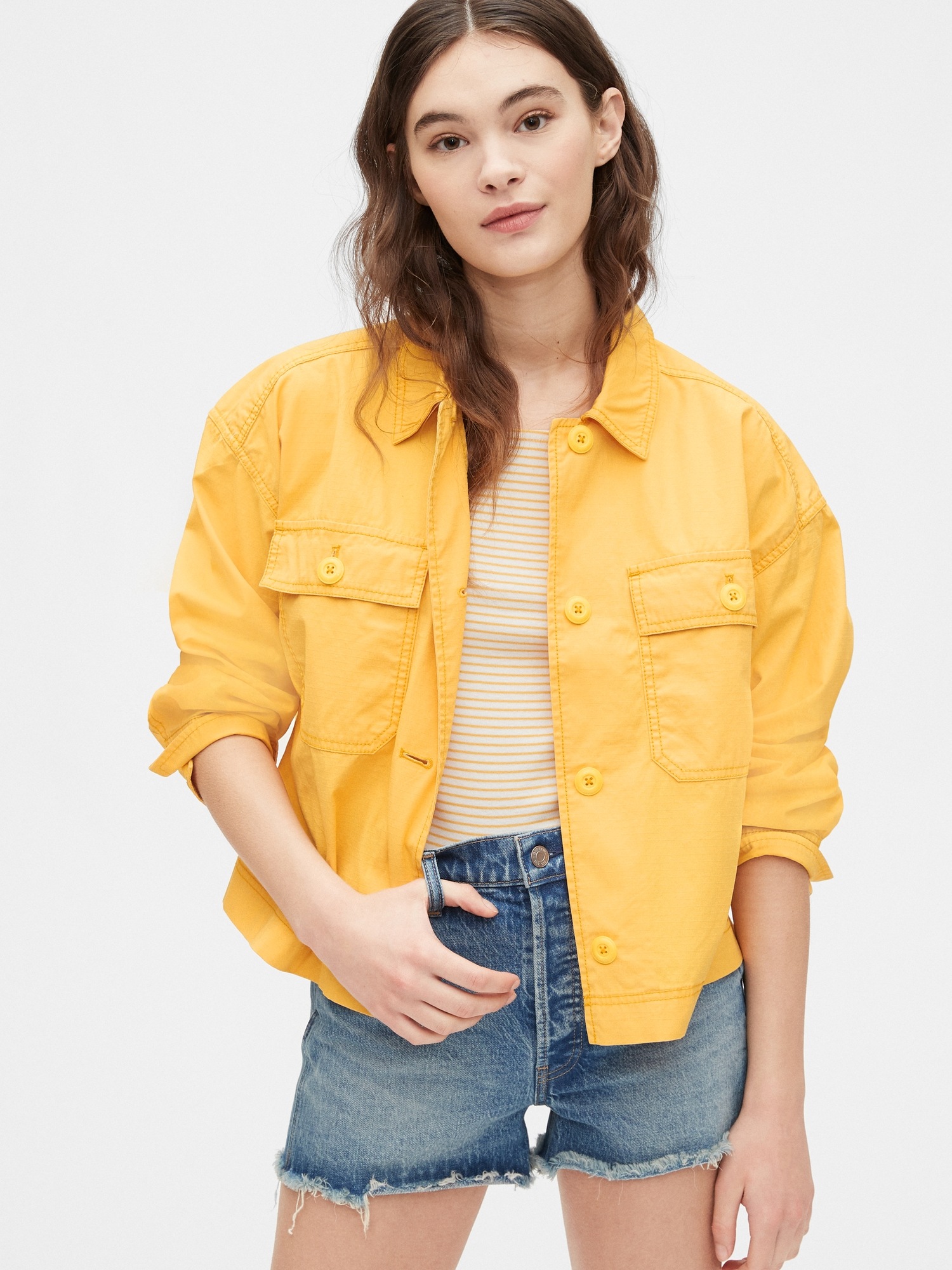 women's ripped denim jacket