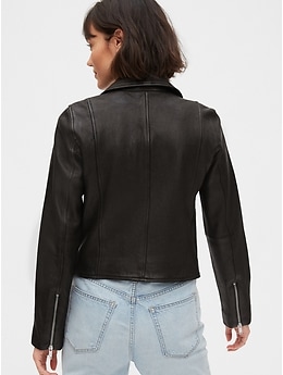 gap leather biker jacket