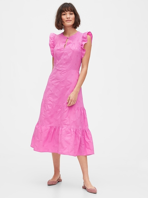 flutter midi dress