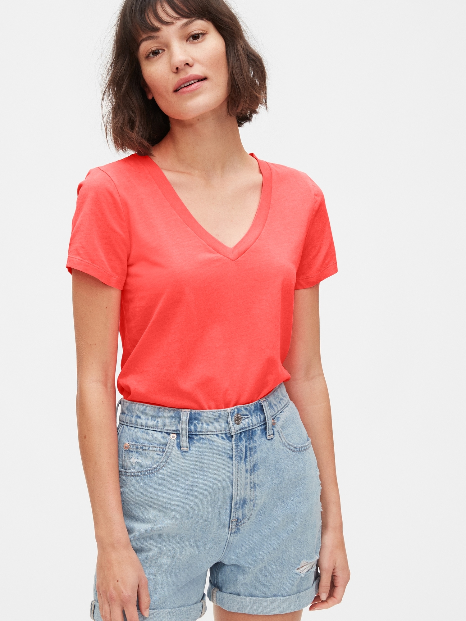 Gap vintage wash v clearance neck t shirt