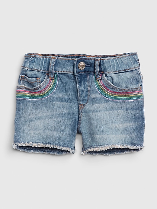 Rainbow Embroidered Jean Shorts Torrid Midi Jean Short Distressed