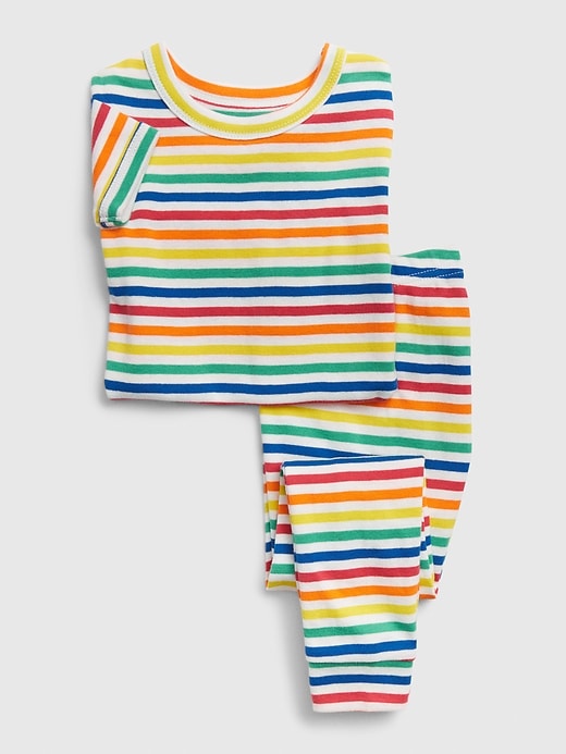 Image number 1 showing, babyGap Rainbow Stripe PJ Set