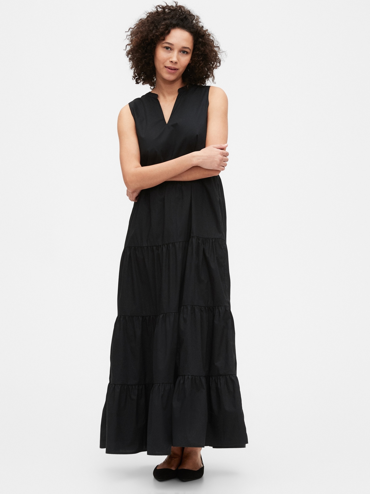 gap black maxi dress