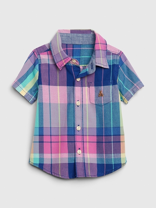 Image number 1 showing, Baby Plaid Button-Down Shirt