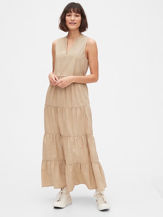 Image number 1 showing, Sleeveless Tiered Maxi Dress