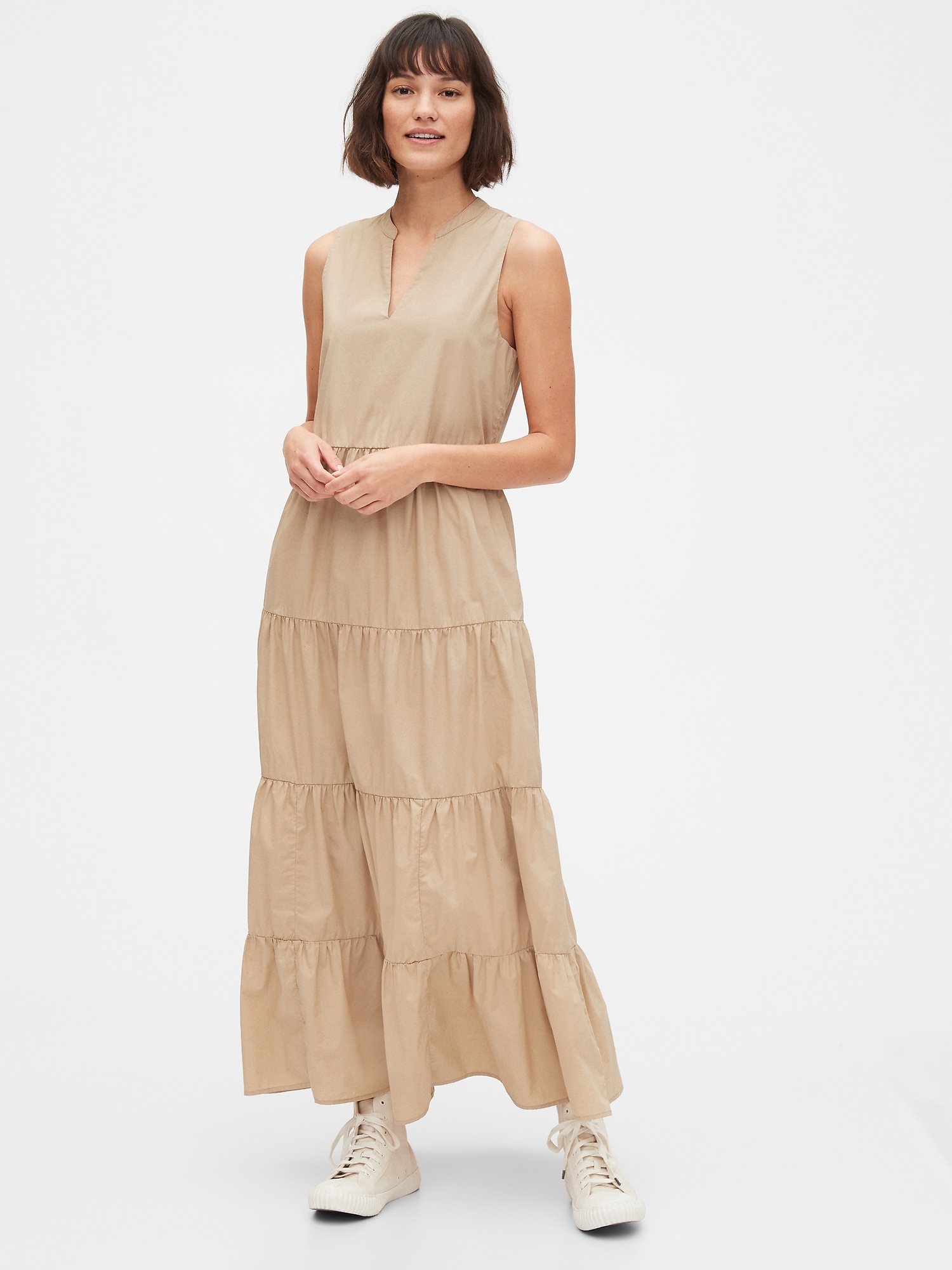 gap tiered maxi dress