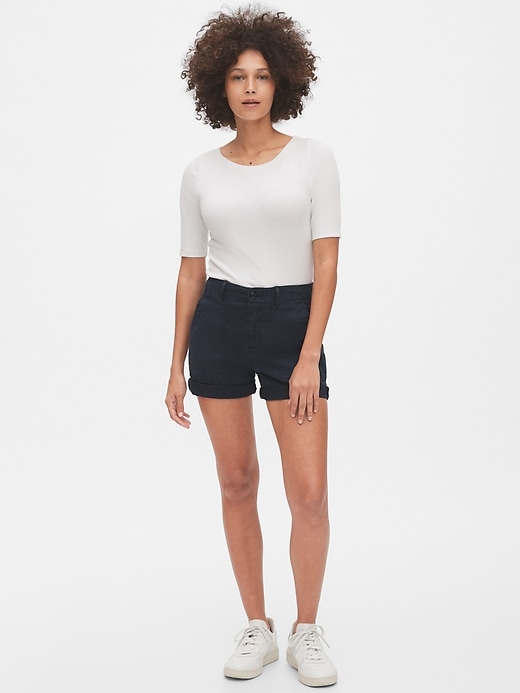 1 of 8 showing, with the color true indigo blue of product Utility Khaki Short