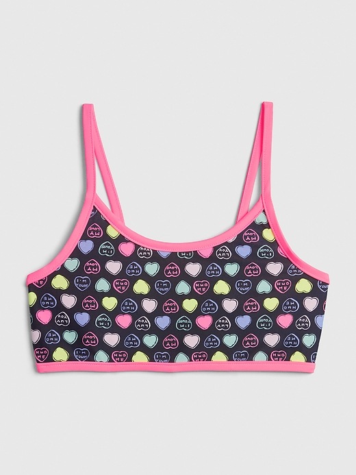 2 of 8 showing, with the color neon impulsive pink of product Kids Reversible Swim Top