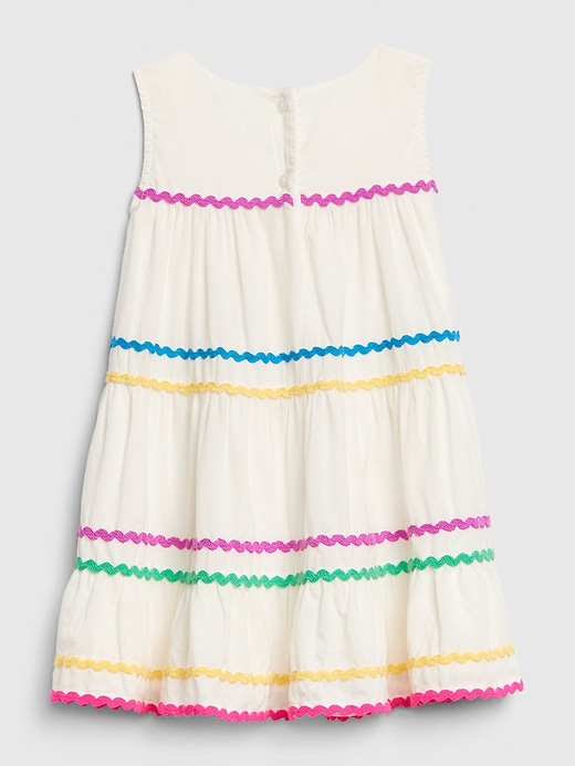 2 of 8 showing, with the color new off white of product Toddler Ric-Rac Tank Dress