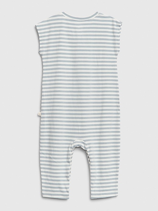 Image number 2 showing, Baby Organic Striped One-Piece
