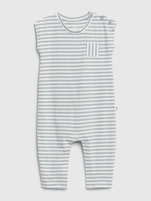 Image number 1 showing, Baby Organic Striped One-Piece