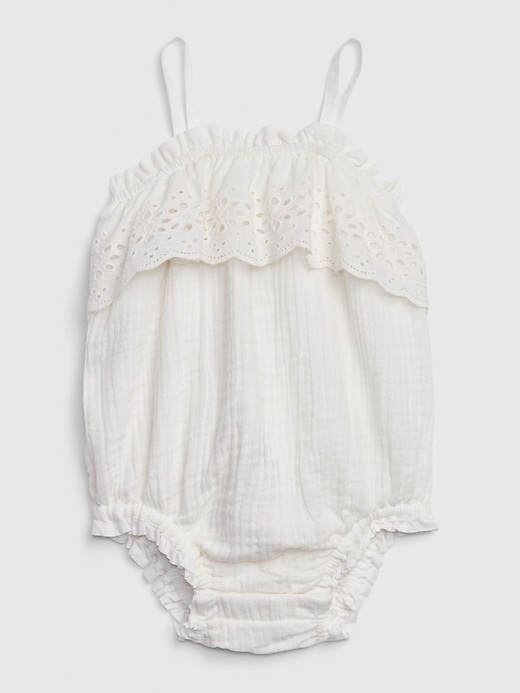 Image number 1 showing, Baby Eyelet Bubble One-Piece