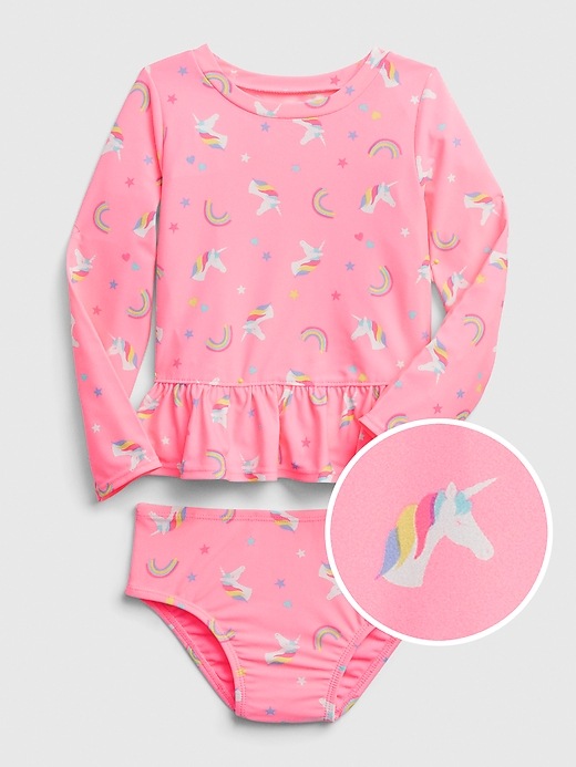 Toddler Unicorn Rash Guard Swim Two Piece Gap