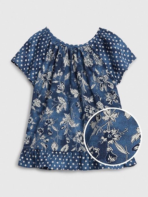 Image number 1 showing, Toddler Print Ruffle Top