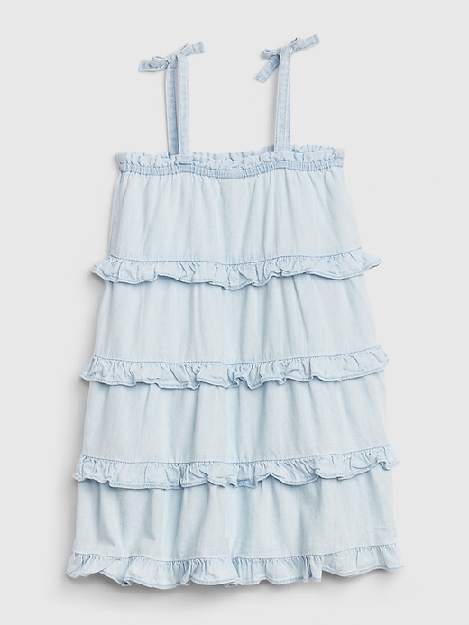 Image number 2 showing, Toddler Denim Tiered Dress