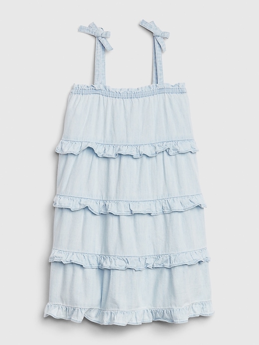 Image number 1 showing, Toddler Denim Tiered Dress