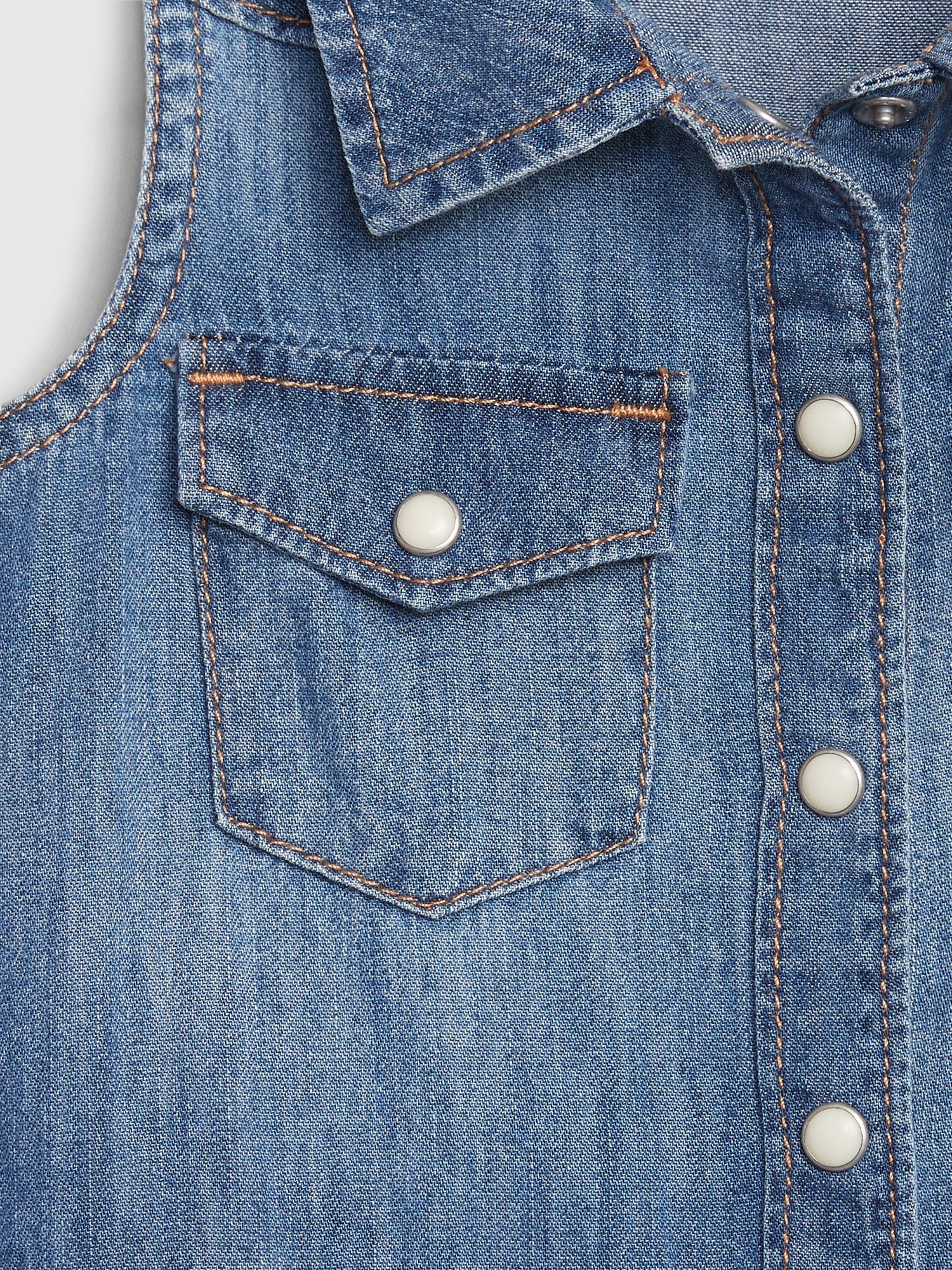 gap sleeveless denim dress