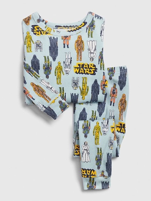 1 of 8 showing, with the color blue focus of product babyGap &#124 StarWars™ PJ Set