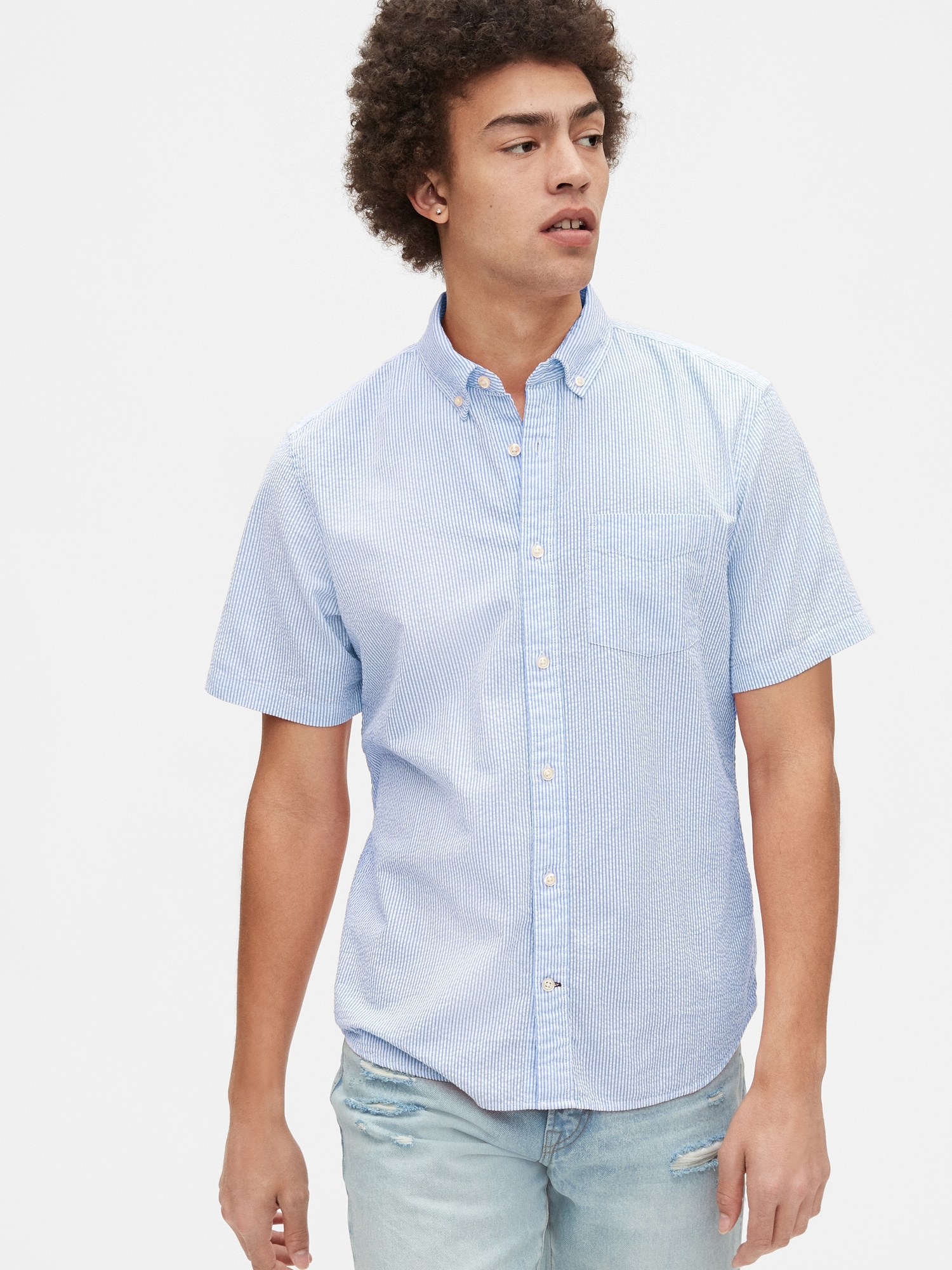Seersucker Short Sleeve Shirt | Gap