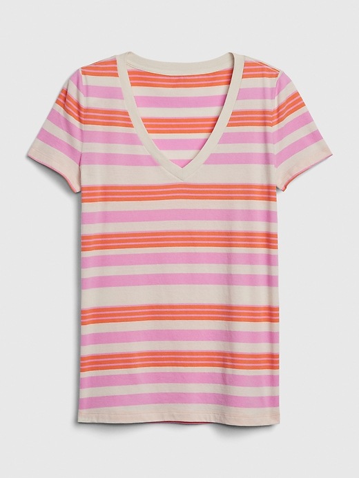 Image number 7 showing, Vintage Wash Stripe V-Neck T-Shirt