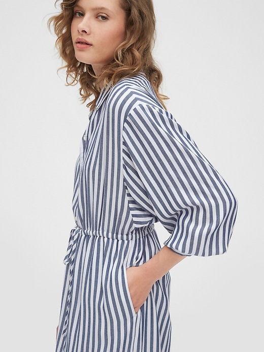 Image number 1 showing, Striped Midi Shirtdress