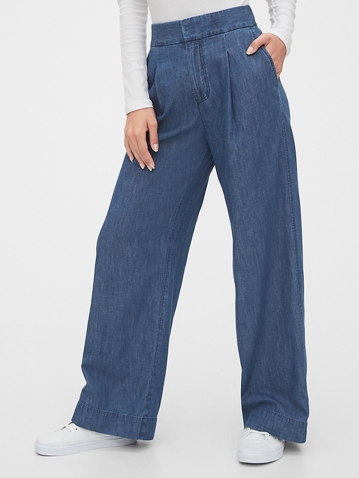 Image number 3 showing, High Rise Wide-Leg Pants