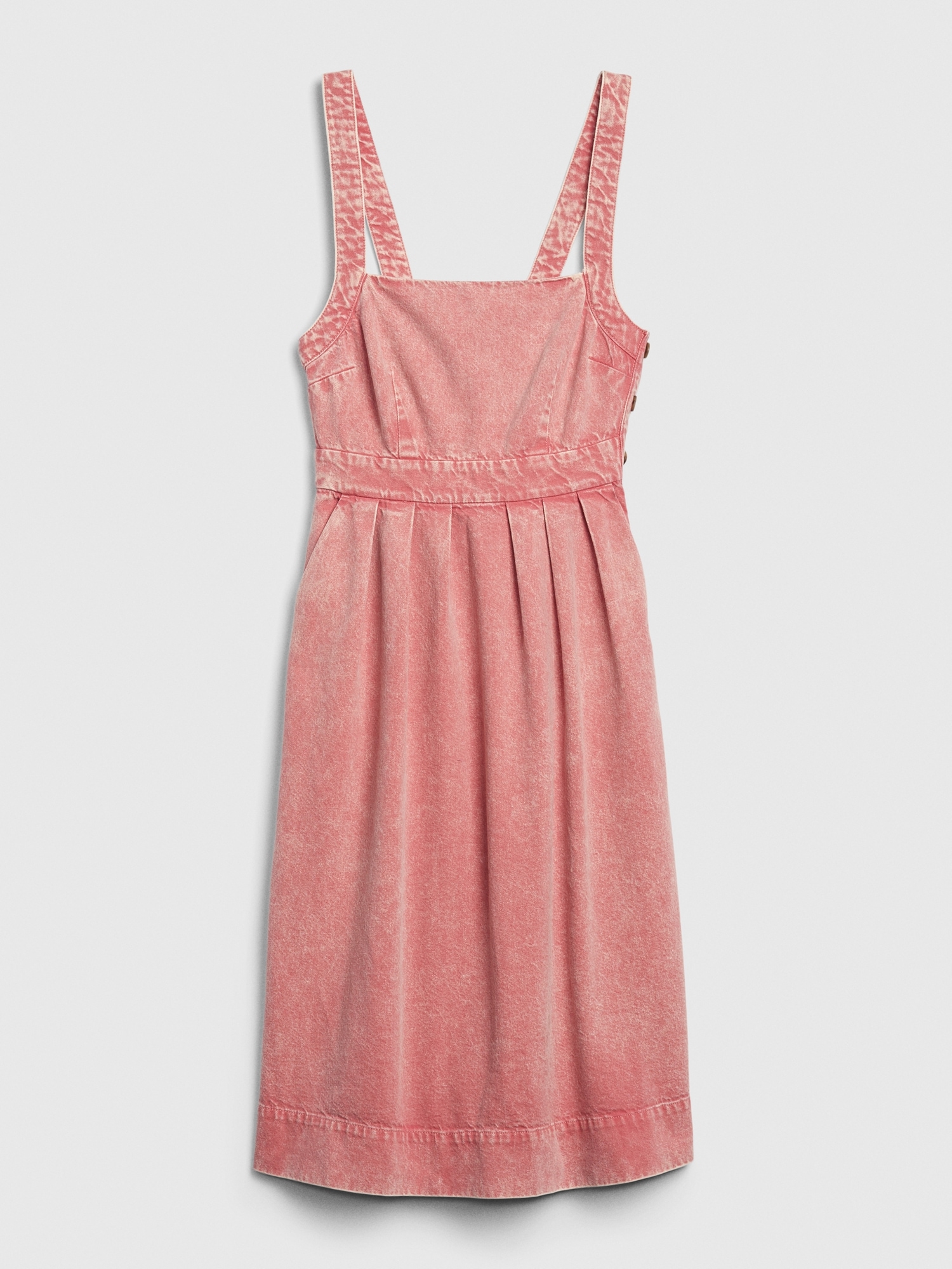 pink denim dress