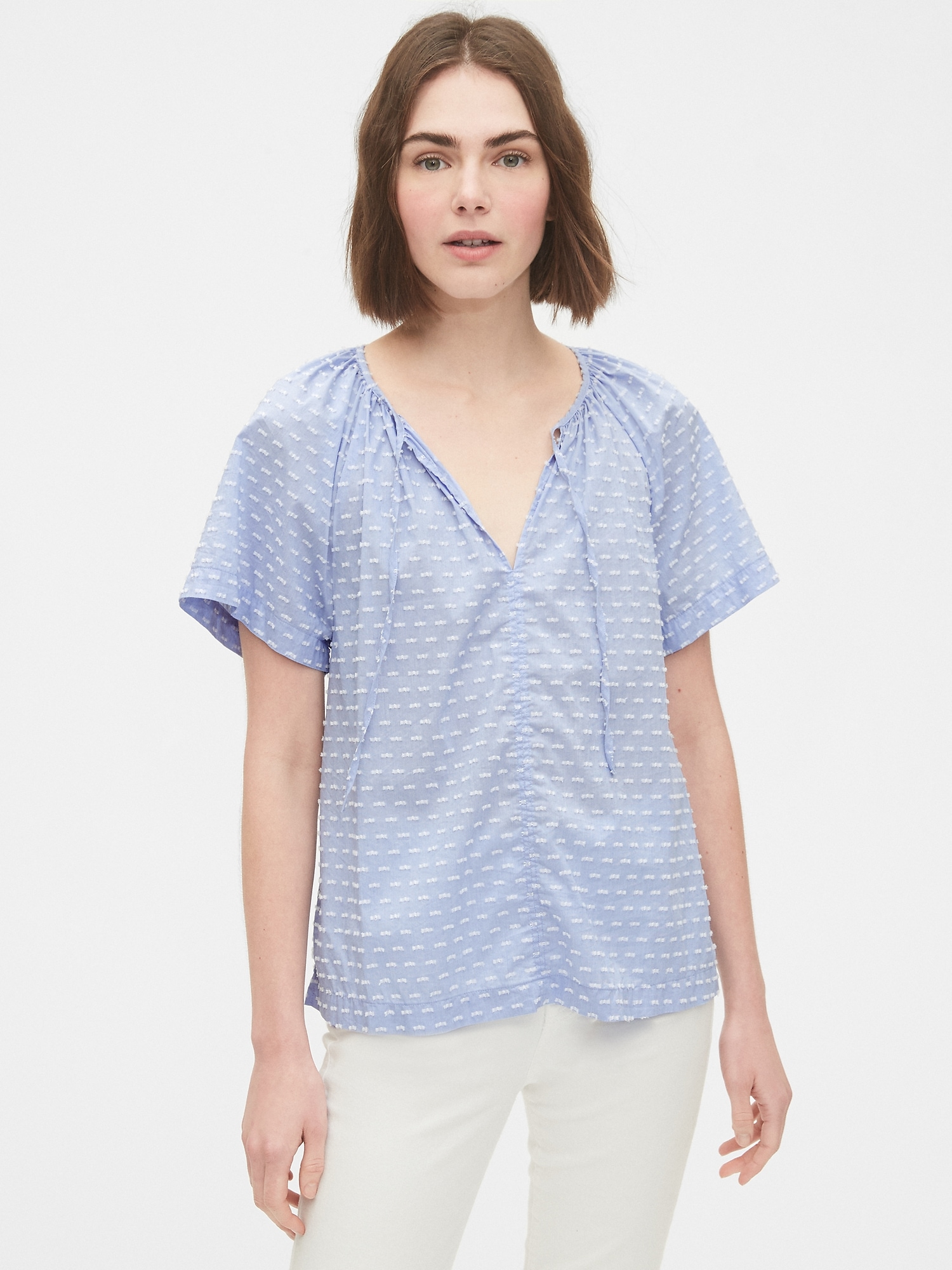 V-Neck Tie-Front Top | Gap