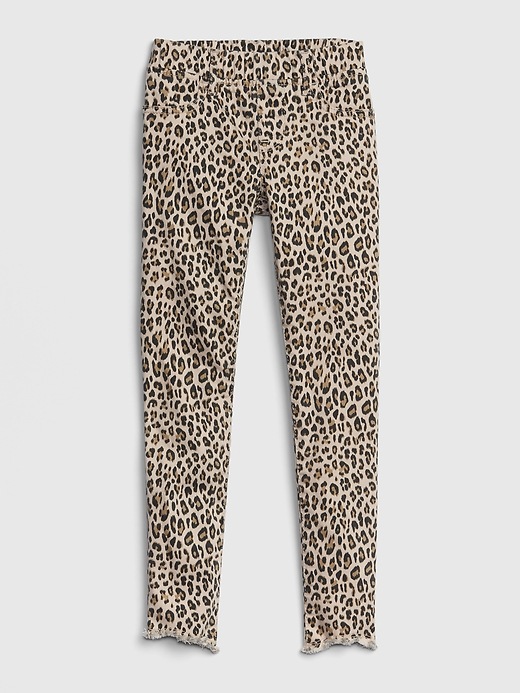Image number 2 showing, Kids Leopard Ankle Jeggings with Stretch