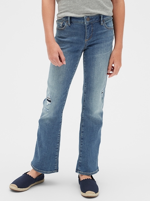 Kids Destructed Boot Jeans with Stretch