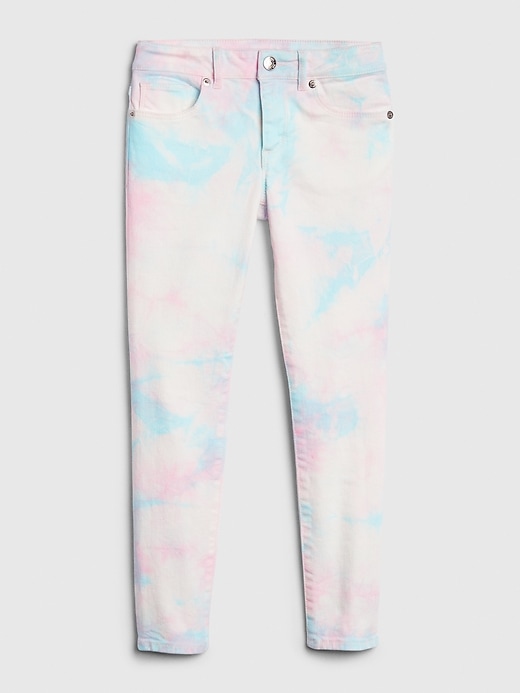 Image number 2 showing, Kids Tie-Dye Super Skinny Jeans with Stretch