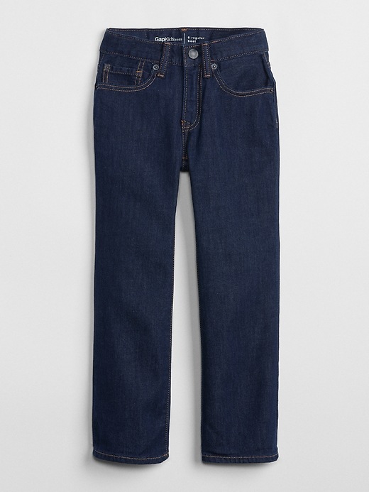 2 of 8 showing, with the color dark rinse of product Kids Boot Jeans