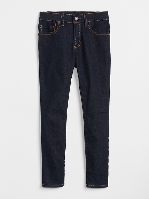 2 of 8 showing, with the color rinse washed indigo of product Kids Skinny Jeans with Washwell™