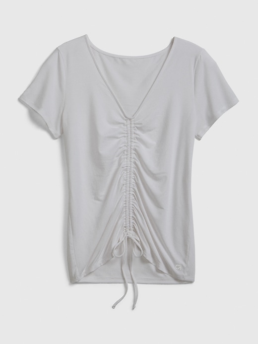 View large product image 1 of 1. GapFit Breathe Ruched V-Neck T-Shirt